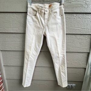 Pilcro and the Letterpress Jeans Women Size 30 Stet Skinny Ivory Stretch 30x29.5